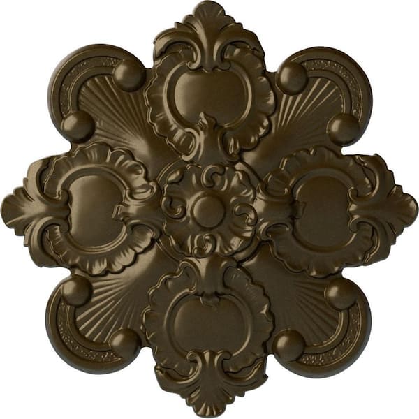 Ekena Millwork 18-1/8" x 1-1/4" Katheryn Urethane Ceiling Medallion, Brass