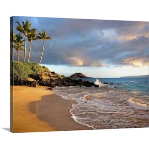 "Hawaii, Maui, Makena, Secret Beach At Sunset" by M Swiet Productions Canvas Wall Art