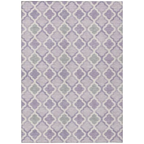 Chantille Machine Washable Indoor/Outdoor Abstract ACN3138 Lavender 10 ft. x 14 ft. Area Rug