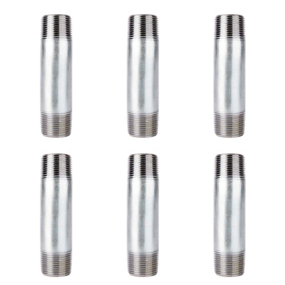 1 in. x 5 in. Galvanized Steel Nipple (6-Pack) price history on PriceWatchPro