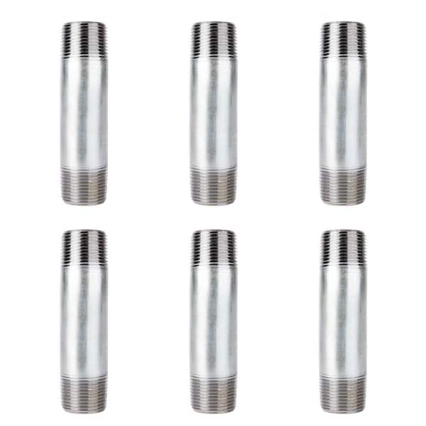 PIPE DECOR 1 in. x 5 in. Galvanized Steel Nipple (6-Pack)