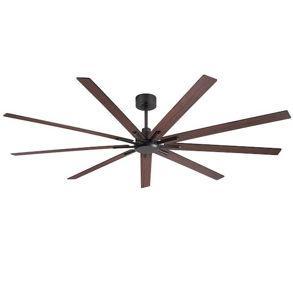 Breezary Molero 84 in. (7 ft. ) Black Industrial Ceiling Fan