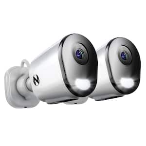 4K Plug-in Indoor/Outdoor Wireless Spotlight Security Cameras (2-Pack)