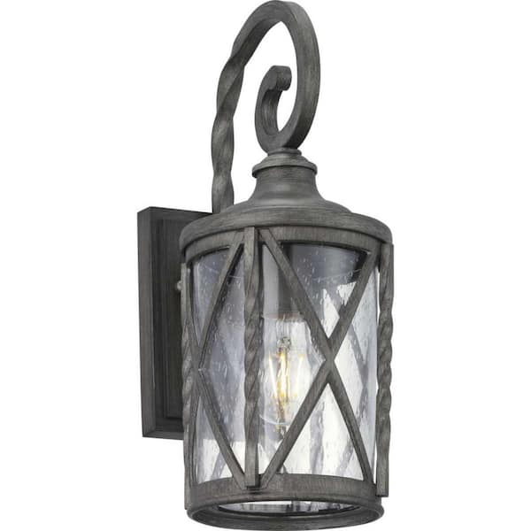 Bronze Homesteader Seeded Glass Outdoor Sconce - 2 Light