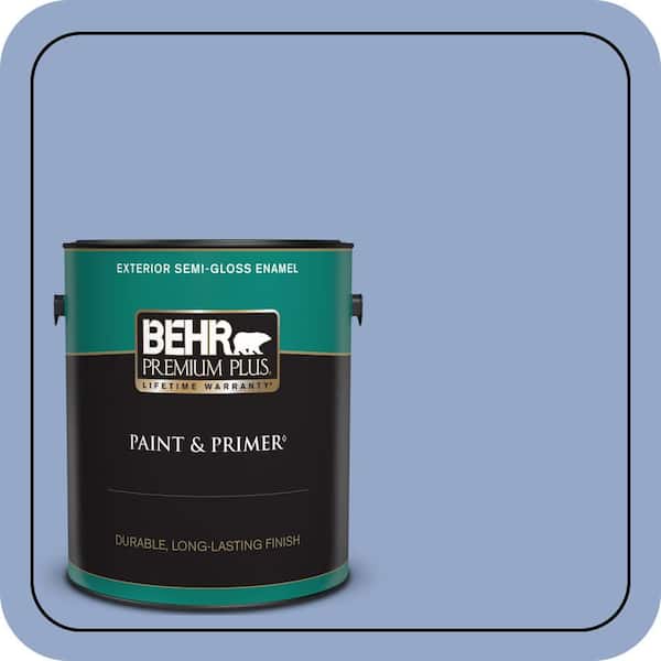 BEHR PREMIUM PLUS 1 gal. #600D-4 Finesse Semi-Gloss Enamel Exterior Paint & Primer