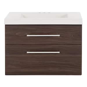 Larissa 31 in. W x 19 in. D Bathroom Vanity in Elm Ember with Cultured Marble Vanity Top in White with White Sink