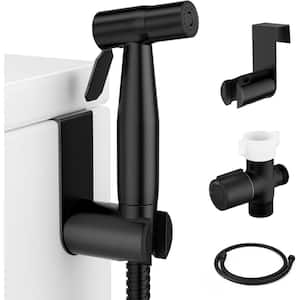 Handheld Toilet Bidet Sprayer Set with Bidet Attachments Hose, Wall Mount and Toilet Mount in Matte Black