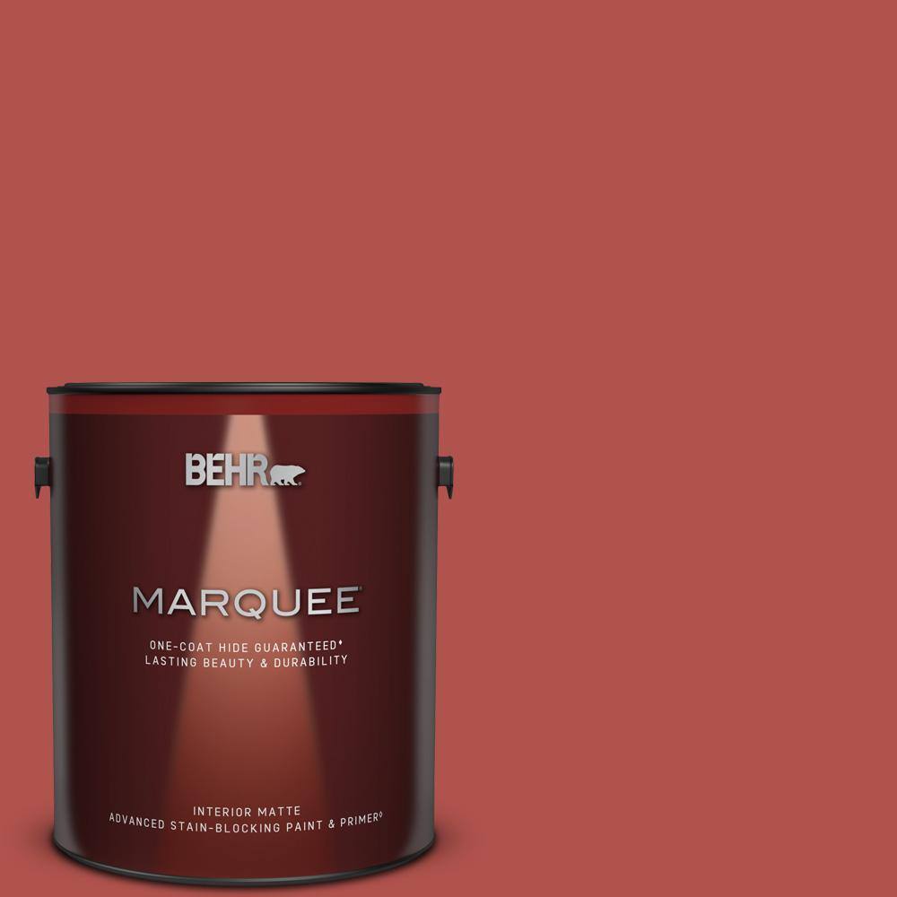 1 gal. #BIC-48 Fortune Red Matte Interior Paint & Primer