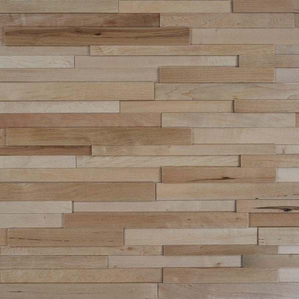 Nuvelle Deco Strips Bisque 3/8 in. x 7-3/4 in. Wide x 47-1/4 in. Length Engineered Hardwood Wall Strips (10.334 sq. ft. / case)