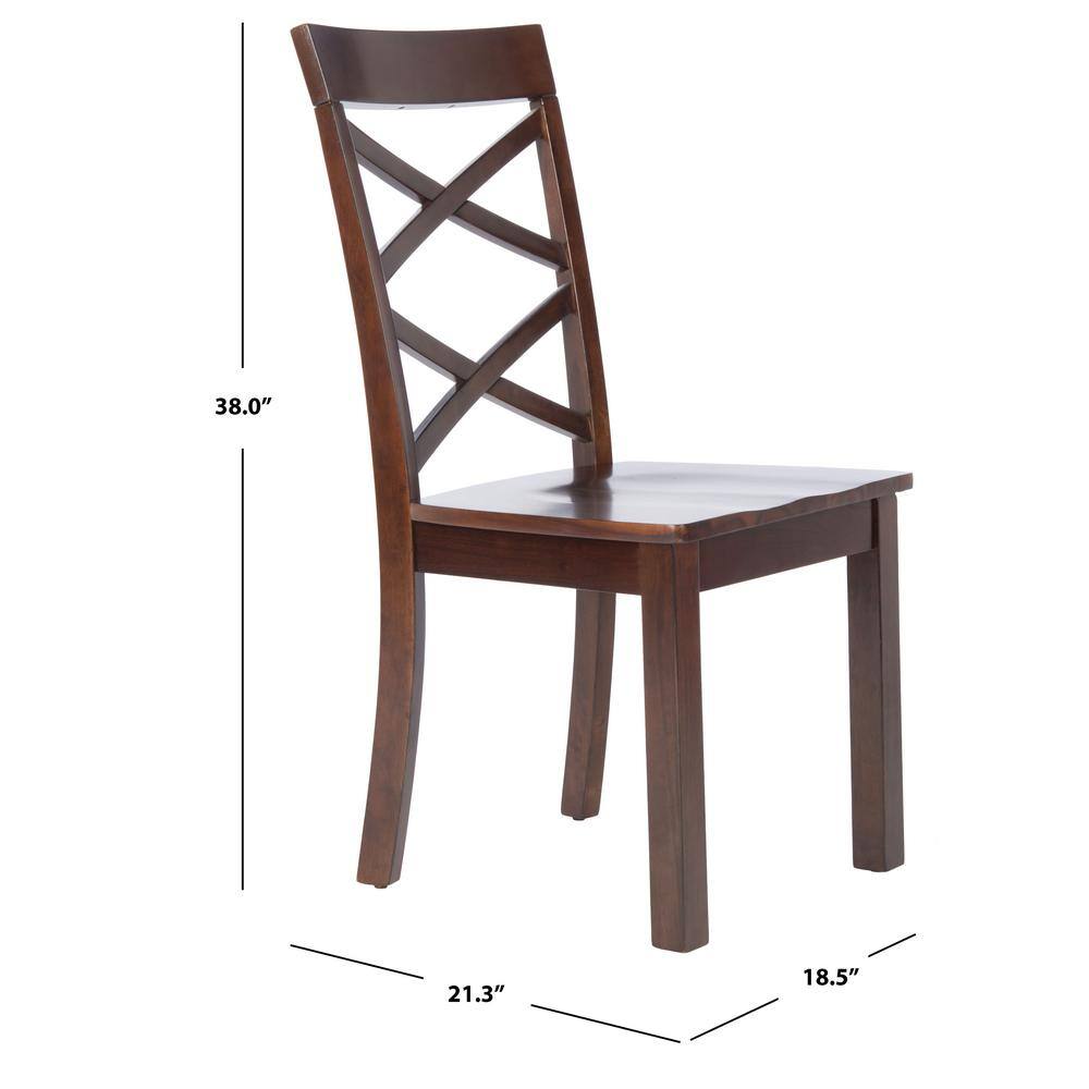 Ainslee Traditional Brown Upholstered Dining Chair Set