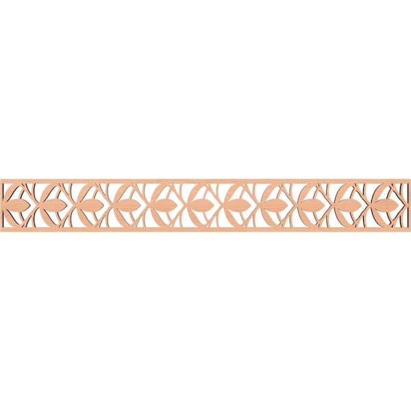 Ekena Millwork Salem Fretwork 0.375 in. D x 46.5 in. W x 6 in. L Alder Wood Panel Moulding