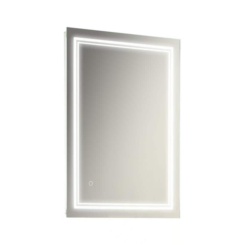 31.5 in. W x 23.5 in. H Rectangular Framless Mirror, LED Lighted Smart Touc