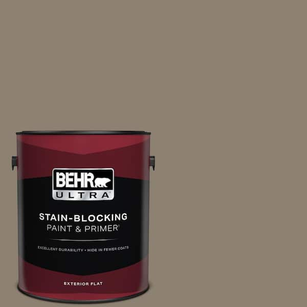 BEHR ULTRA 1 gal. #720D-5 Mocha Accent Flat Exterior Paint & Primer