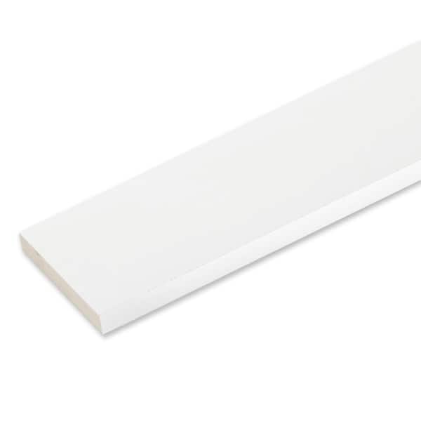 Veranda 3/4 in. x 5-1/2 in. x 16 ft. White Reversible PVC Trim