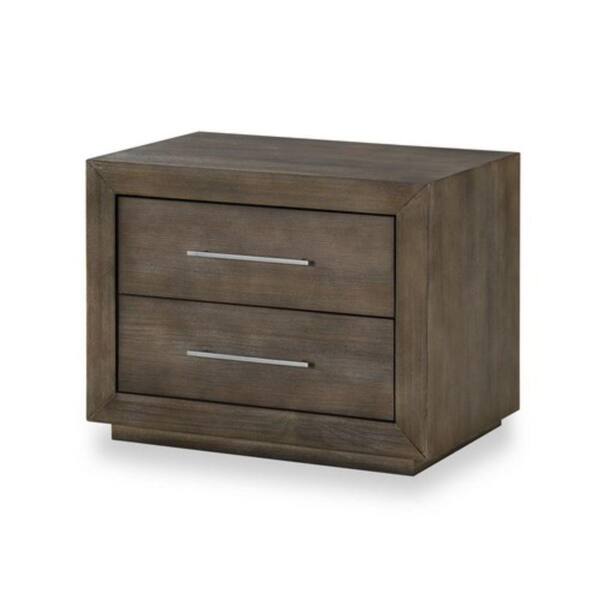 Benjara 30 in. Dark Brown 3Drawer Wooden Nightstand BM206639 The