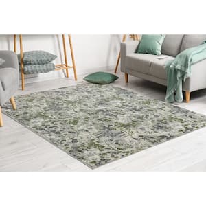 Green 5 ft. x 8 ft. Livigno 1242 Transitional Floral Area Rug