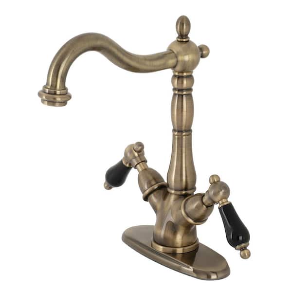 Kingston Brass Duchess Single Hole 2-Handle Vessel Bathroom Faucet in Antique Brass