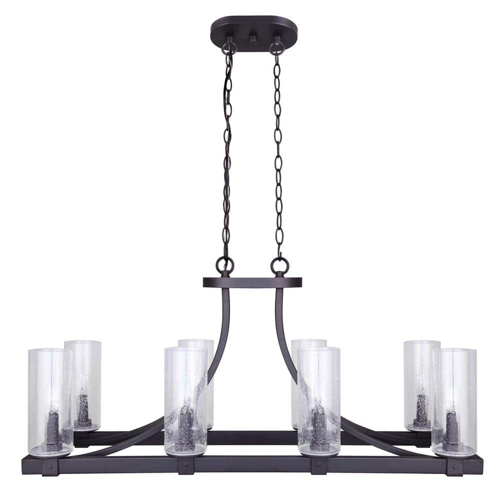 Nash 8-Light Oil Rubbed Bronze Chandelier with Seeded Glass Shades price history on PriceWatchPro