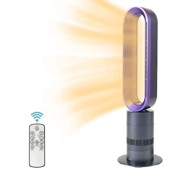 GVODE 32-in. Bladeless Tower Fan, 9h Timer 10 Speeds With Remote Control, Air Circulator Fan For Home Air Conditioner