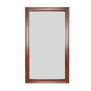 66 in. H x 32 in. W Rustic Framed Rectangle Brown Full Length Decorative Mirror