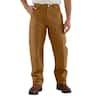 Carhartt Men's 50x32 Brown Cotton Straight Leg Non-Denim Bottoms B01-BRN -  The Home Depot