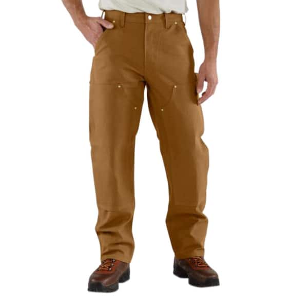 Carhartt Men's 29x30 Brown Cotton Straight Leg Non-Denim Bottoms B01-BRN -  The Home Depot