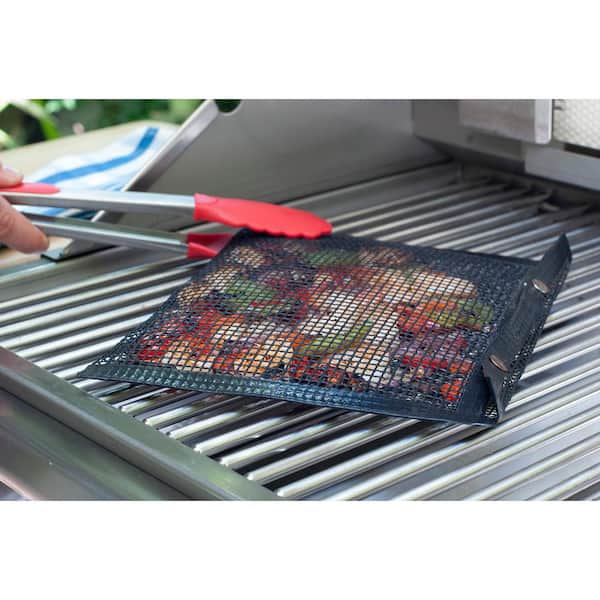 Non-Stick Mesh Barbecue Grilling Bag Basket Grill BBQ Meat Outdoor Mat Net Z7S5 