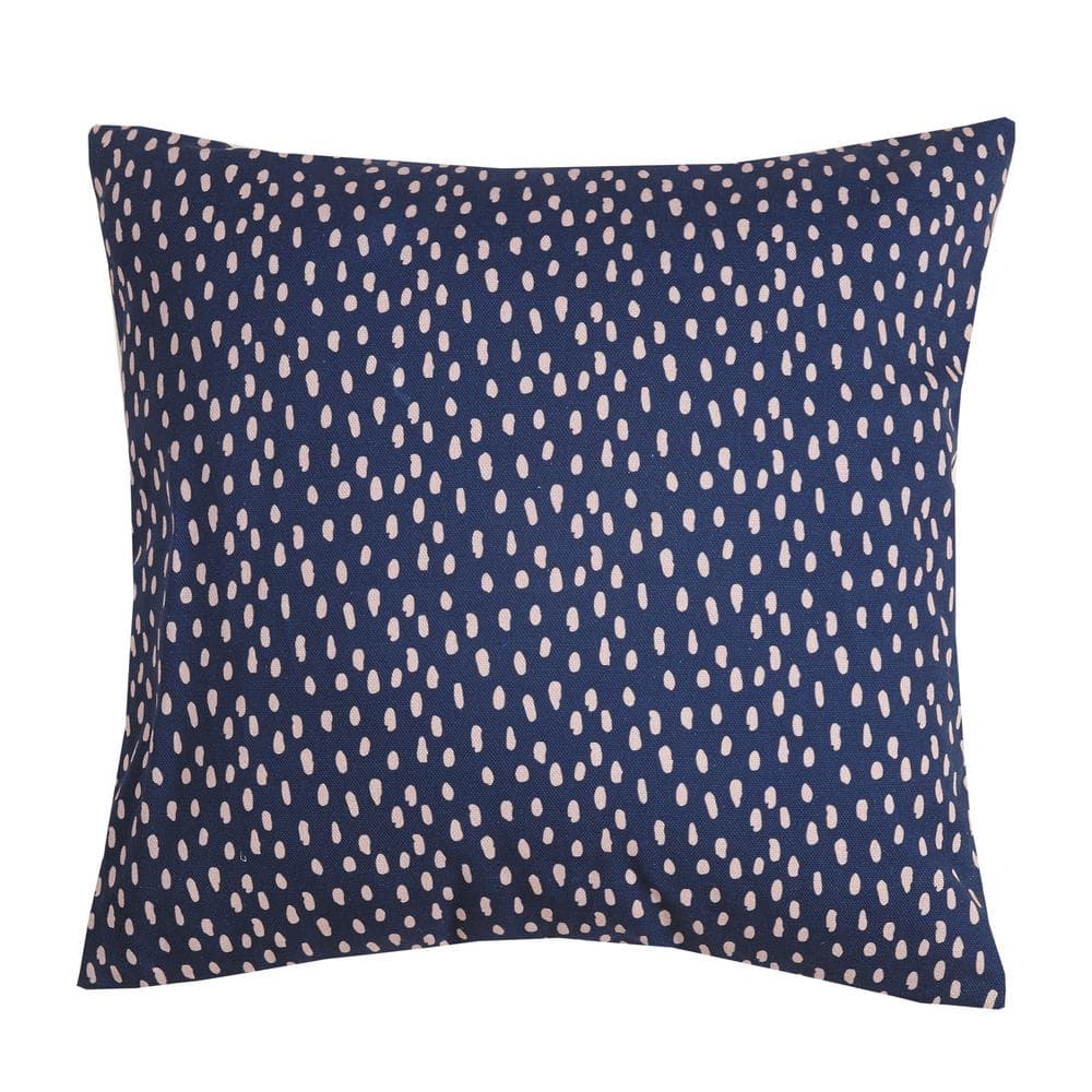 Modern 16 x 16 White Cotton Reversible Throw Pillow