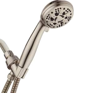 6-Spray 4 in. Single Wall Mount Body spray Handheld Shower Head in Brushed Nickel