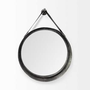 28.93 in. W x 30.11 in. H Metal Black Decorative Mirror