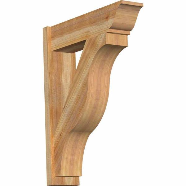 Ekena Millwork 8 in. x 38 in. x 30 in. Western Red Cedar Fuston Traditional Rough Sawn Outlooker
