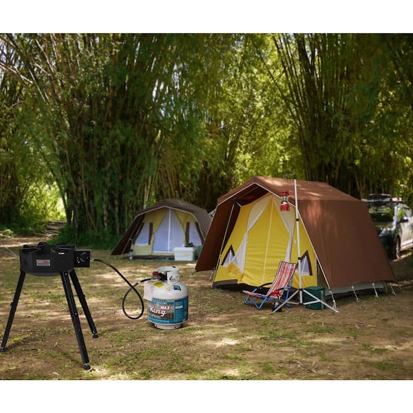 Onlyfire Outdoor-Propangasbrenner, tragbarer Wok-Brenner-Ständer mit  Wok-Halterungen und abnehmbaren und verstellbaren Beinen für  Outdoor-Camping