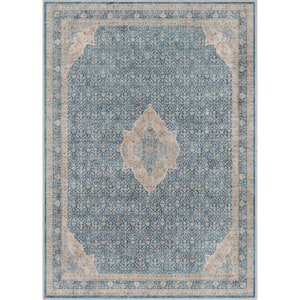 Blue 5 ft. 3 in. x 7 ft. 3 in. Asha Lilith Vintage Persian Oriental Area Rug