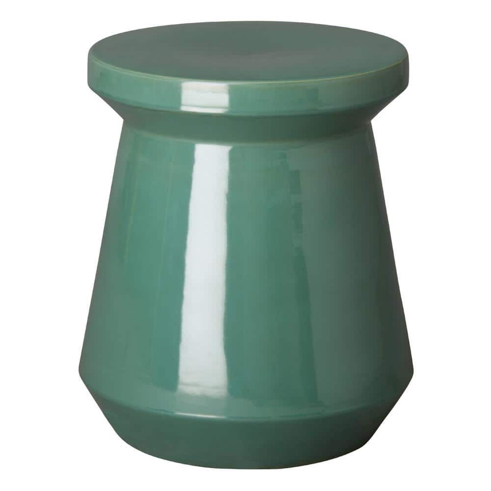 Emissary Vic Teal Round Ceramic Outdoor Garden Stool 12060TL The Home
