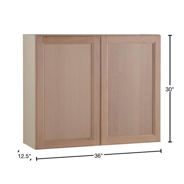 Hampton Assembled 36x30x12 in. Wall Kitchen Cabinet in Unfinished Beech Hampton Assembled 36x30x12 in. Wall Kitchen Cabinet in Unfinished Beech