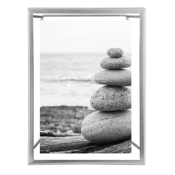Stonebriar Collection 4 in. x 6 in. Metallic Silver Picture Frame