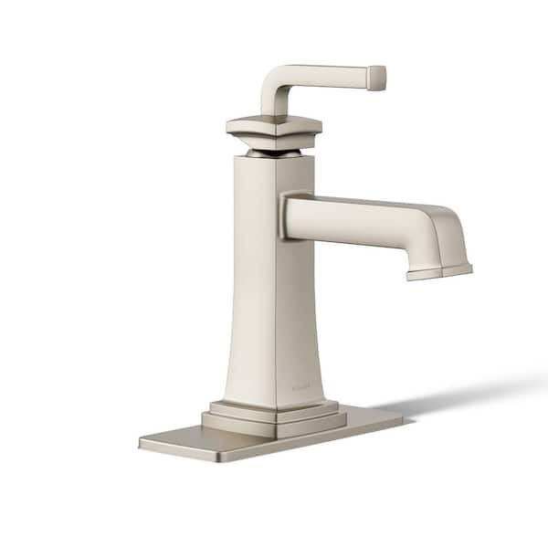 KOHLER Riff Single-Handle Single-Hole Bathroom Faucet in Vibrant Brushed Nickel