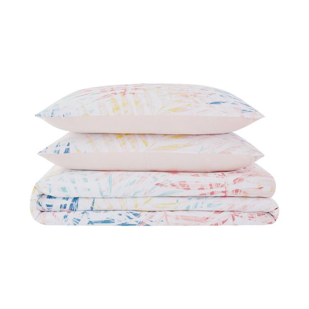 Tropical Palm Print Polyester Full/Queen Duvet Cover Set