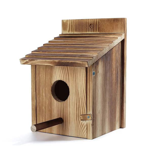 Wood Bird Houses for Outside with Pole Hanging Birdhouse Clearance Garden Country Cottages