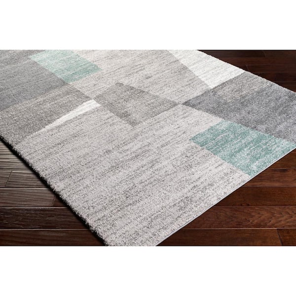 Portofino Light Gray Abstract 7 ft. x 9 ft. Indoor Area Rug