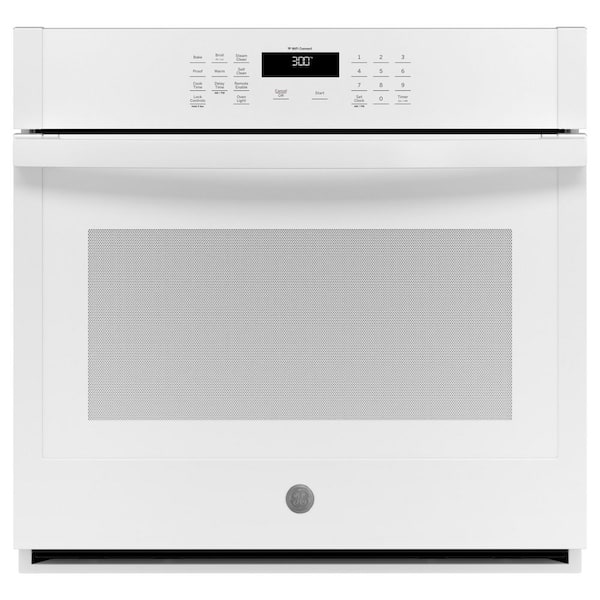 30 in. Smart Single Electric Wall Oven Self-Cleaning in White