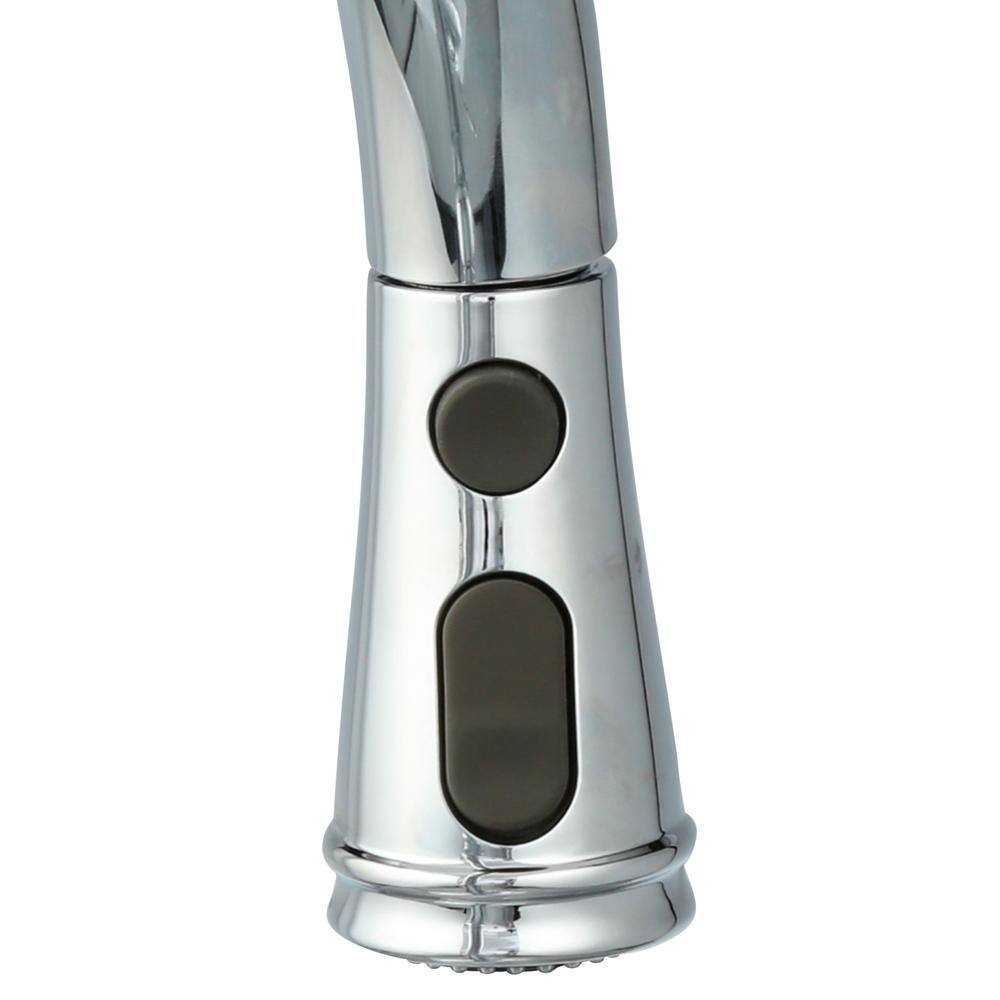 Polished Chrome Pull-Down Kitchen Faucet with Spray