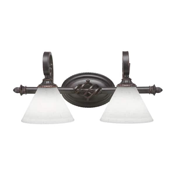 Unbranded Bridgewater 20.75 in. 2-Light Dark Granite Vanity Light