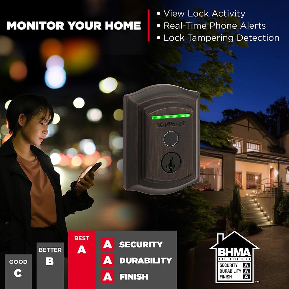 Venetian Bronze Wi-Fi Electronic Deadbolt with Touchscreen