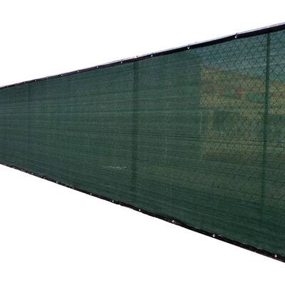 5 ft. x 50 ft. Green Privacy Fence Screen Netting Mesh with Reinforced Grommet for Chain Link Garden Fence