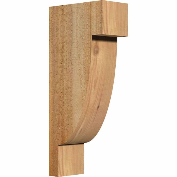 Ekena Millwork 6 in. x 12 in. x 28 in. Western Red Cedar Alpine Rough Sawn Corbel
