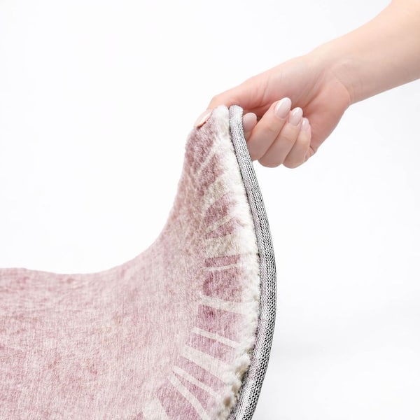 Dream Shag Premium Machine Washable Abstract ADS668 Blush 3 ft. x 4 ft. Area Rug