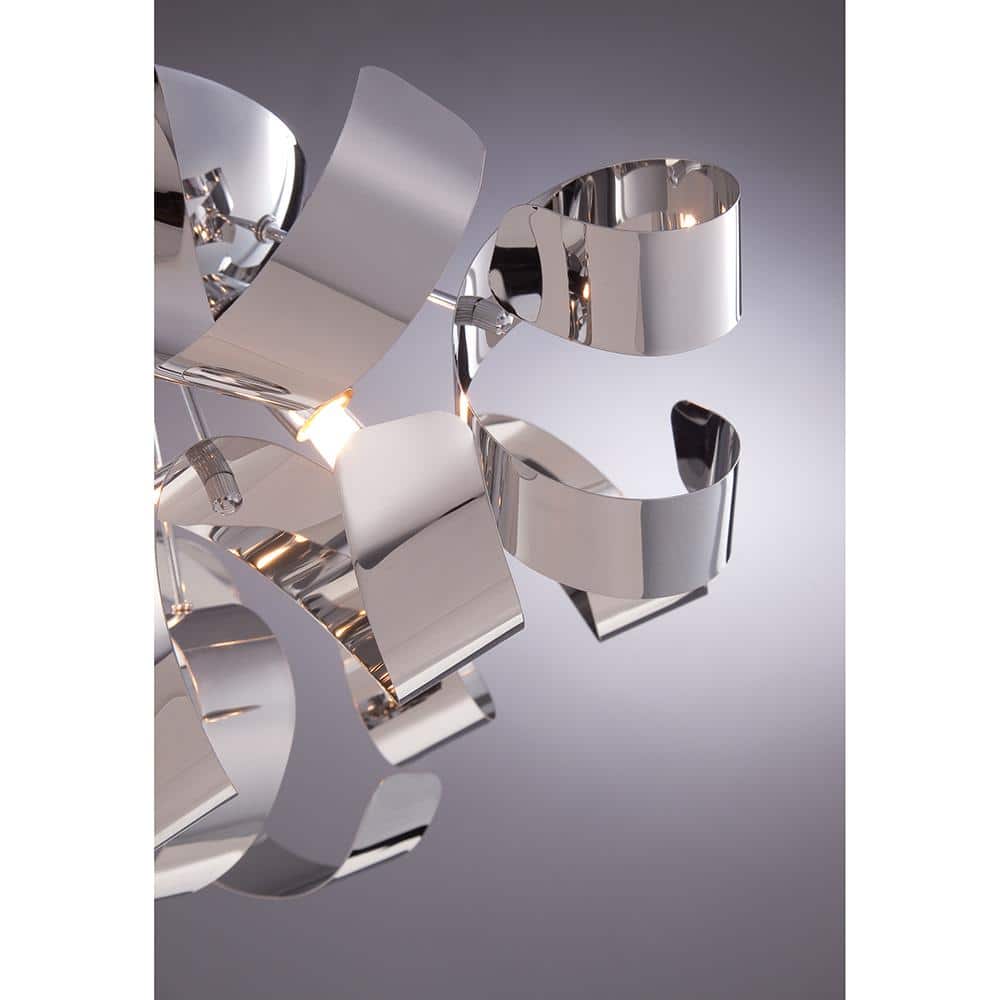 Quoizel 17" Polished Chrome Ribbons Pendant Light
