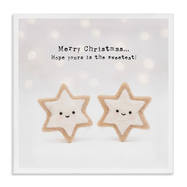 Stupell Industries Christmas Cookie Phrase byLemon and Sugar 1 Piece Unframed Graphic Print Food Poster Art Print 24 in. x 24 in.