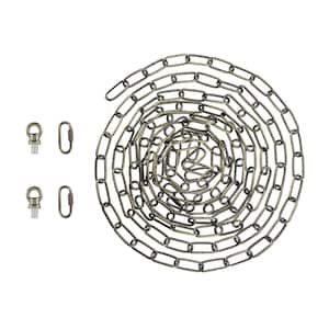 Aspen Steel 15 ft. ChainandQuick Link Connector/Hanging Maximum 50 lbs. Lighting Fixture/Swag Light/Plant AB Finish 9G